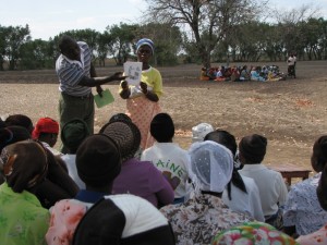 Community Health Club Members during a health promotion session. 