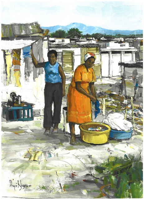 Community Health clubs in Informal Settlements: A Training manual for community workers using participatory activities. by J. Waterkeyn- City of Cape Town Health Department. Illustration by Itayi Njagu.
