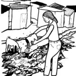 EH14 - Women Empting Garbage Outside