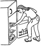 F15 - Women Putting Food in Fridge