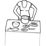 F6 - Women Dishing out Hot Food