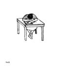 IW2 Tired child at school desk