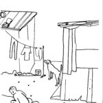 S5 Toddler defecating in yard