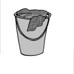 W12- Bucket covered with cloth c