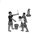 W4 - Children Playing with Bucket Water c